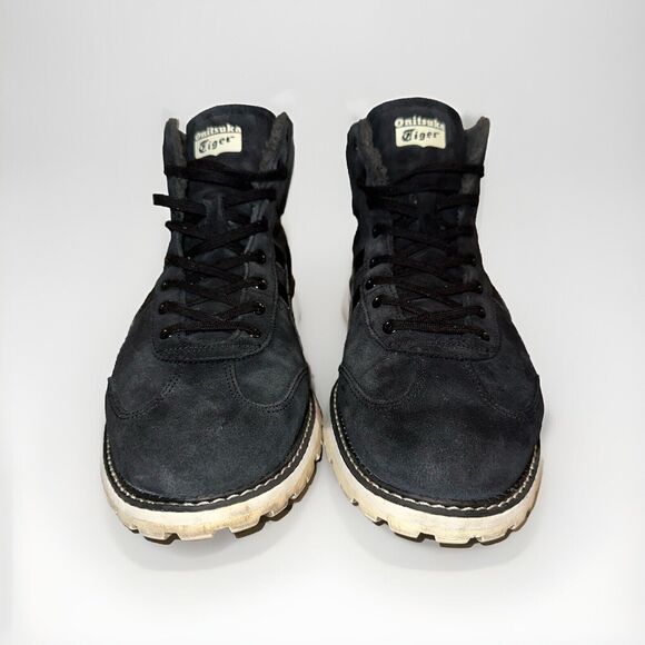 Onitsuka Tiger MEXICO Boots Mens 8 Black Suede Leather RINKAN 1183B407-001 - Picture 3 of 15